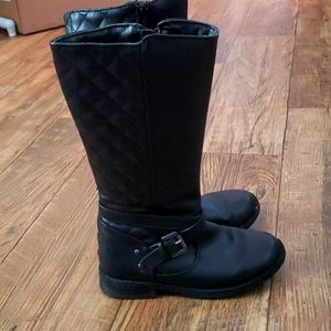 Girls quilted moto boots